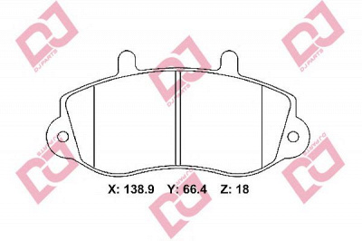 DJ PARTS bp2310 -  Комплект тормозных колодок, дисковый тормоз